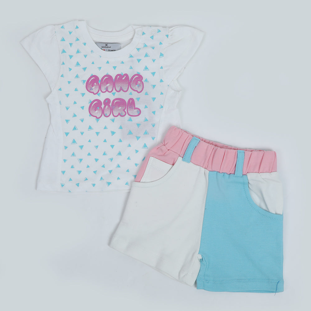 Eminent Newborn Girls Half Sleeves Suit - Off White, Newborn Girls Sets & Suits, Eminent, Chase Value