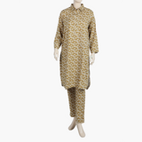 Women's Printed Cord Set - Tan, Women Shalwar Suits, Chase Value, Chase Value