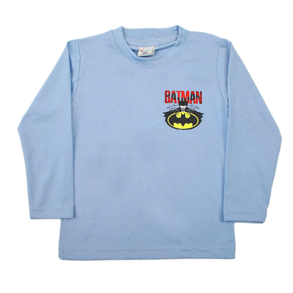 Boys Full Sleeves T-Shirt - Sky Blue