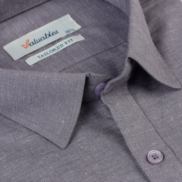 Valuable Men's Formal Chambray Shirt - Light Purple