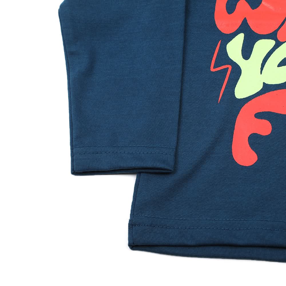 Boys Full Sleeves T-Shirt - Steel Blue, Boys T-Shirts, Chase Value, Chase Value