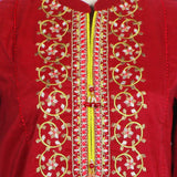 Women's Embroidered Shalwar Suit - Maroon, Women Shalwar Suits, Chase Value, Chase Value