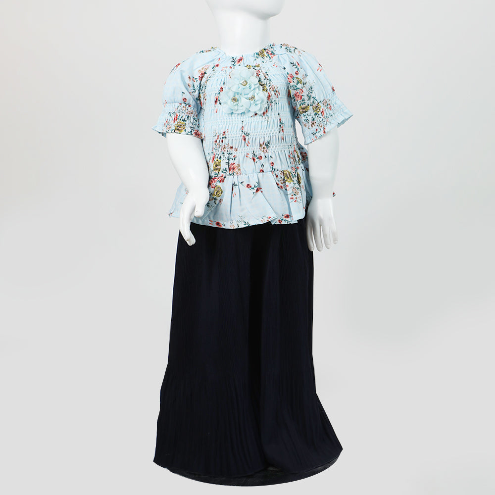 Girls Frock Suit - Sky Blue, Girls Frocks, Chase Value, Chase Value