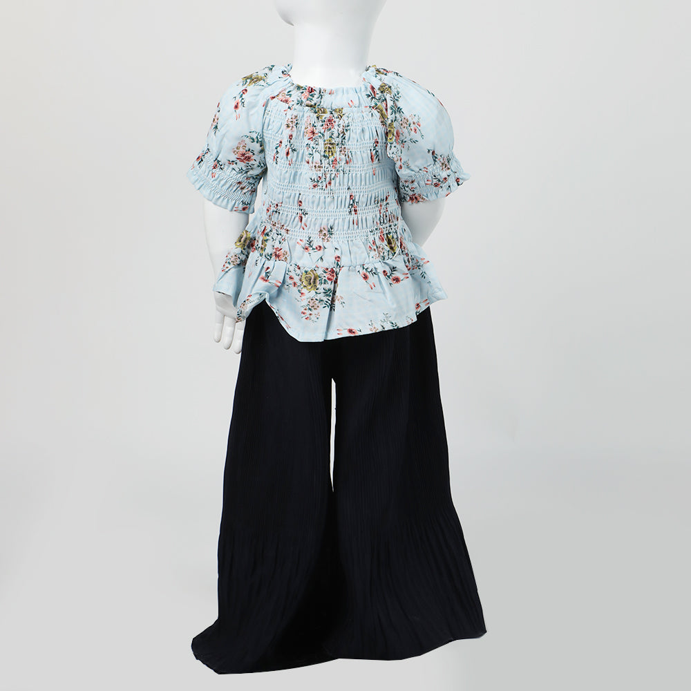 Girls Frock Suit - Sky Blue, Girls Frocks, Chase Value, Chase Value