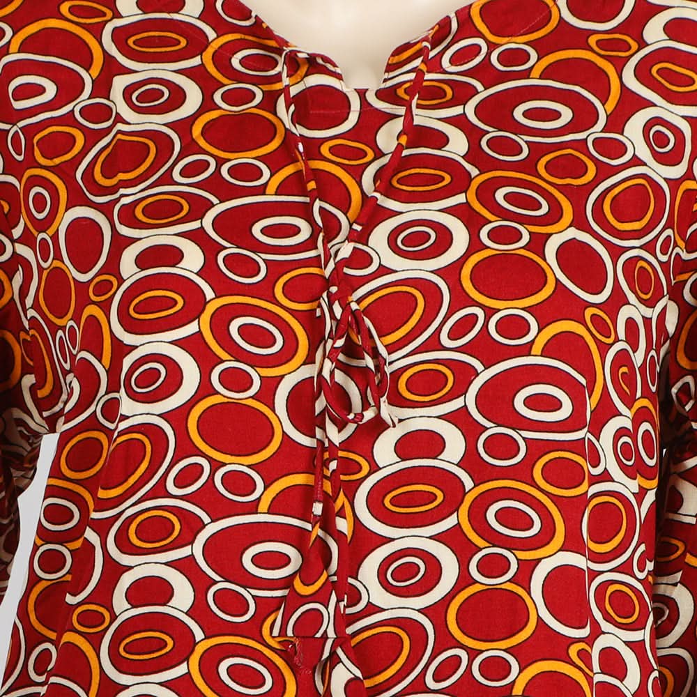 Women's Printed Cord Set - Burgundy, Women Co-Ord Set, Chase Value, Chase Value