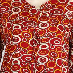 Women's Printed Cord Set - Burgundy