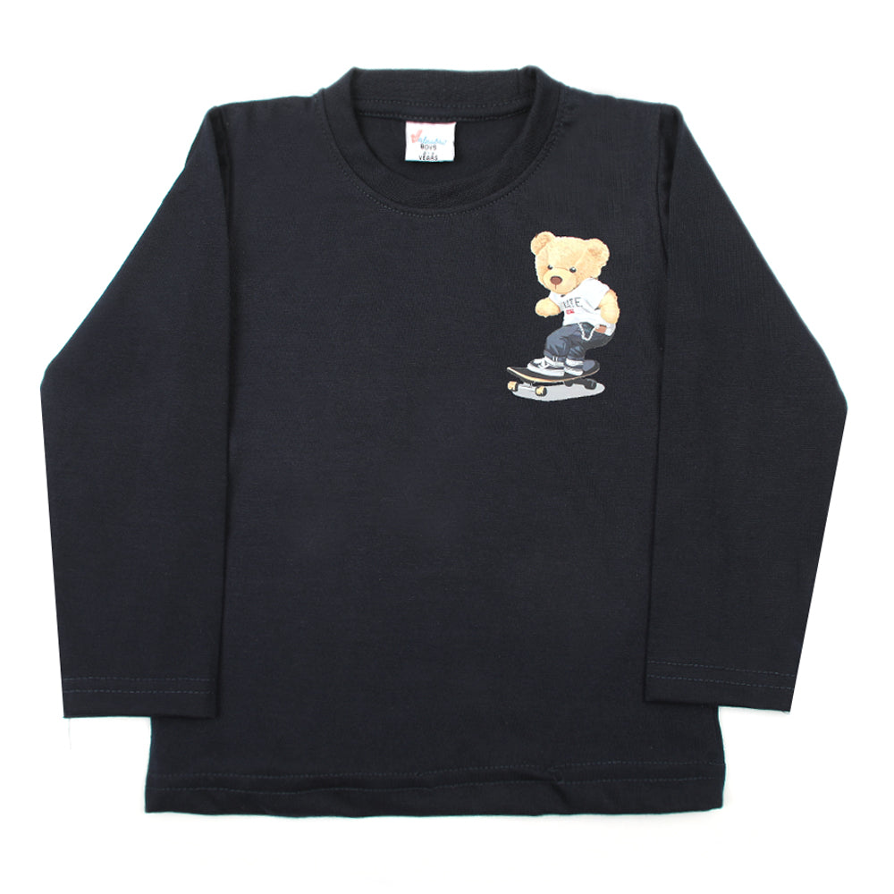 Boys Full Sleeves T-Shirt - Navy Blue, Boys T-Shirts, Chase Value, Chase Value