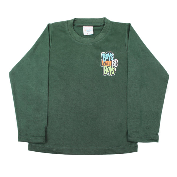 Boys Full Sleeves T-Shirt - Green