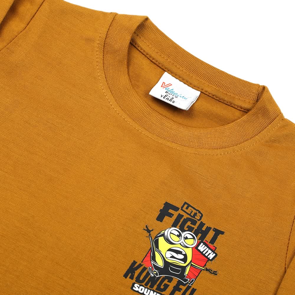 Boys Full Sleeves T-Shirt - Mustard, Boys T-Shirts, Chase Value, Chase Value
