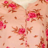 Women's Printed Cord Set - Peach, Women Co-Ord Set, Chase Value, Chase Value