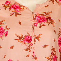Women's Printed Cord Set - Peach