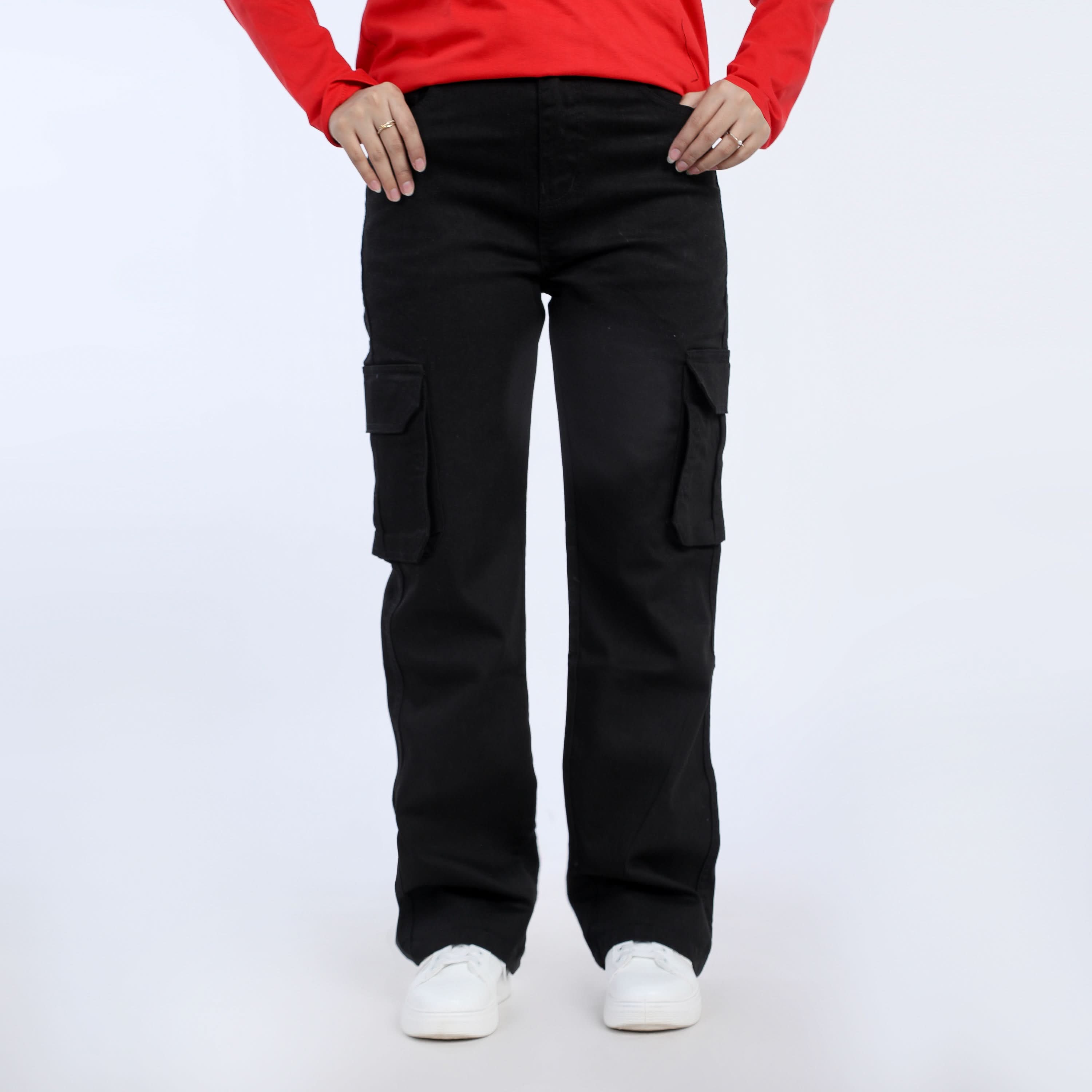 Women's Flared Denim - Black, Women Pants & Tights, Chase Value, Chase Value