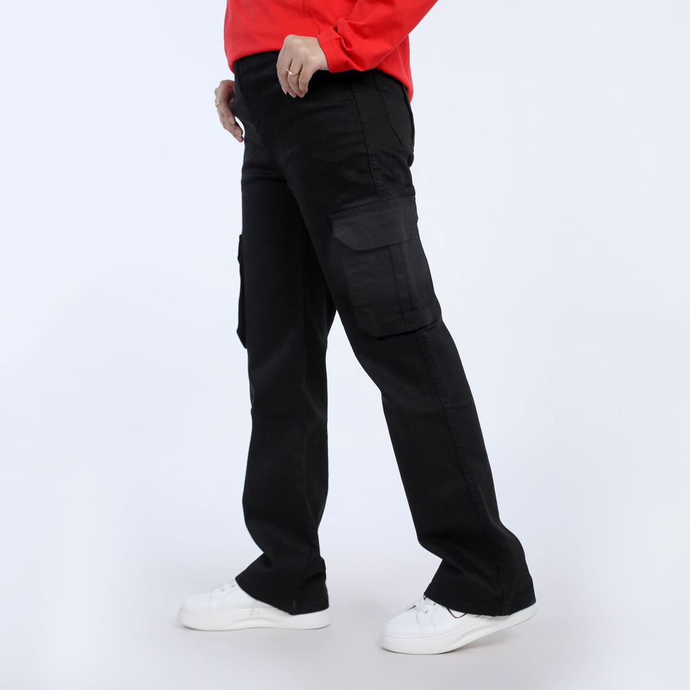 Women's Flared Denim - Black, Women Pants & Tights, Chase Value, Chase Value