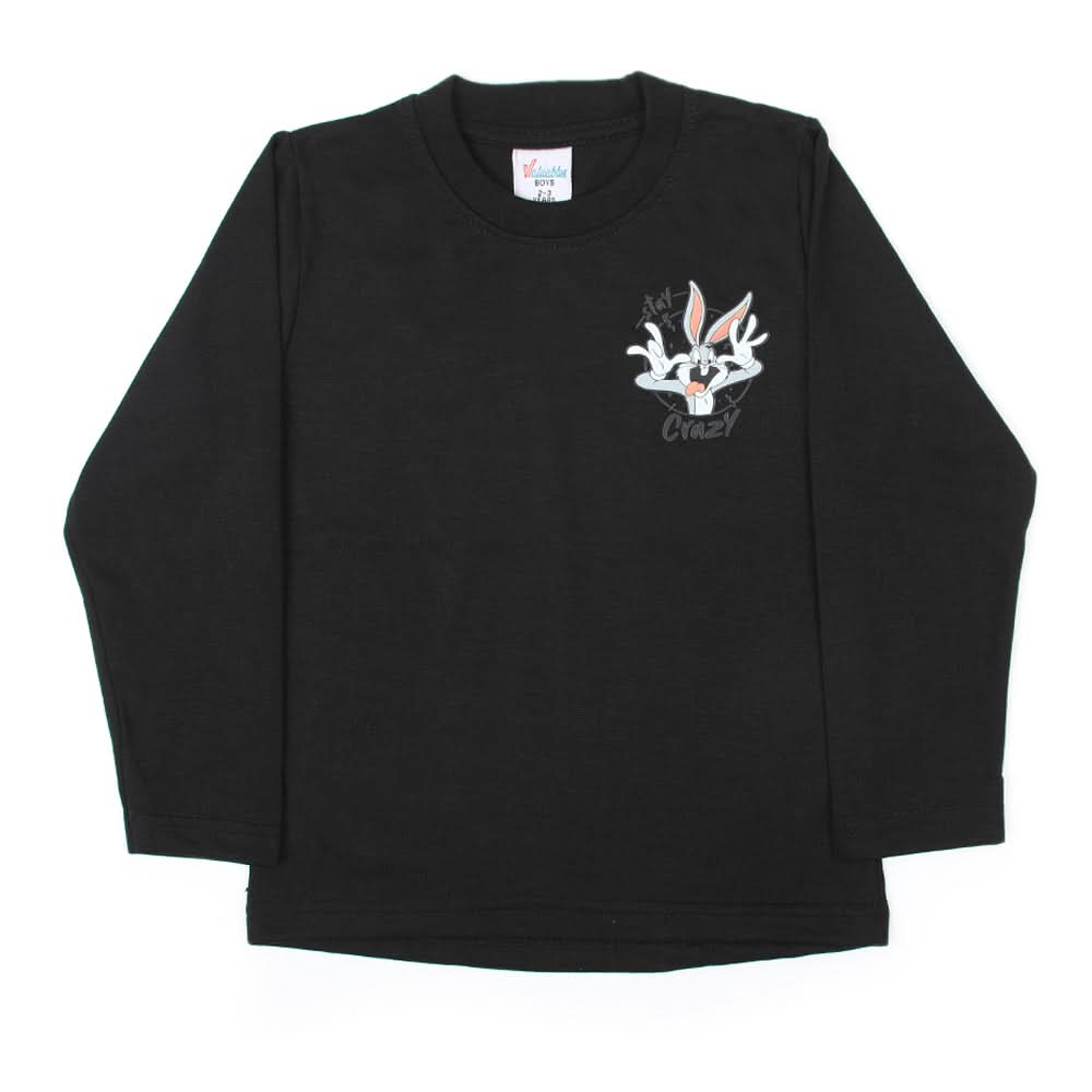 Boys Full Sleeves T-Shirt - Black, Boys T-Shirts, Chase Value, Chase Value