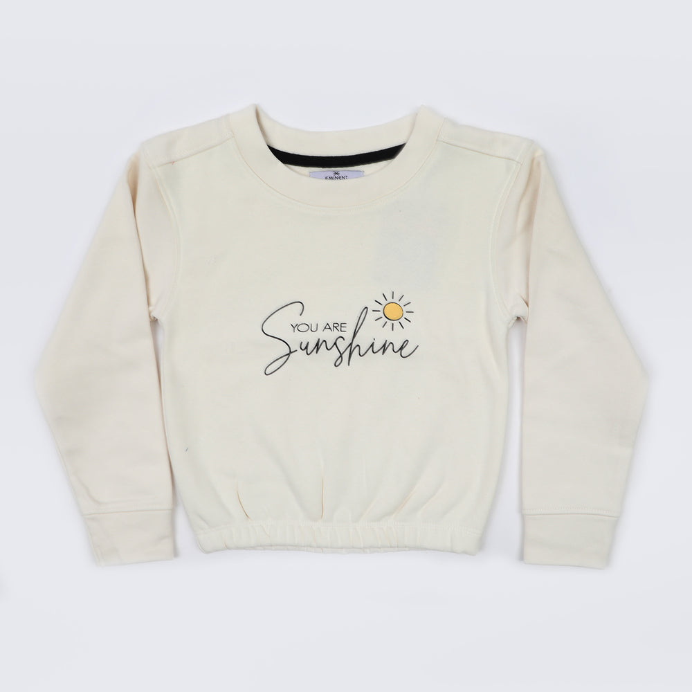Eminent Girls Full Sleeves SweatShirt - Off White, Girls Hoodies & Sweat Shirts, Eminent, Chase Value