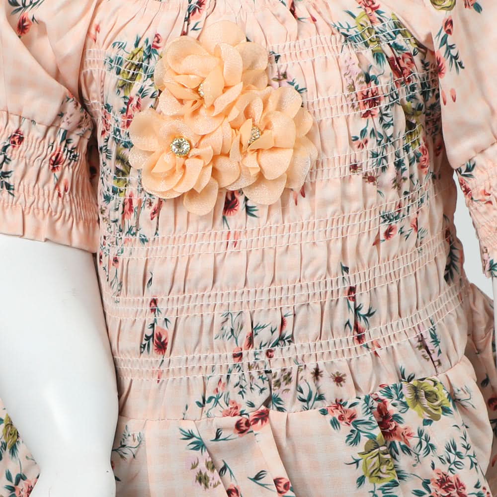 Girls Frock Suit - Peach, Girls Frocks, Chase Value, Chase Value