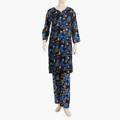 Women's Printed Cord Set - Black