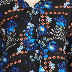 Women's Printed Cord Set - Black