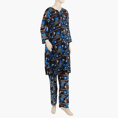 Women's Printed Cord Set - Black