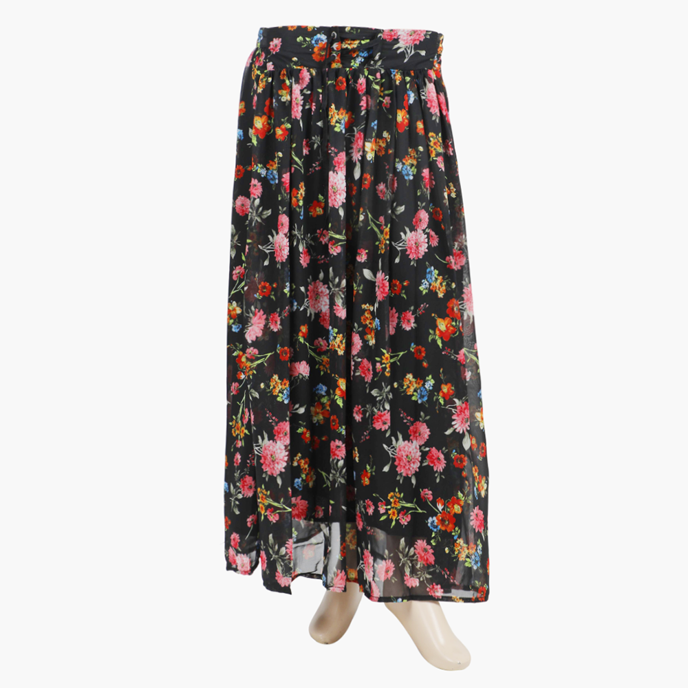 Women's Western Printed Skirt Eyelet Style - Black, Women Pajamas, Chase Value, Chase Value