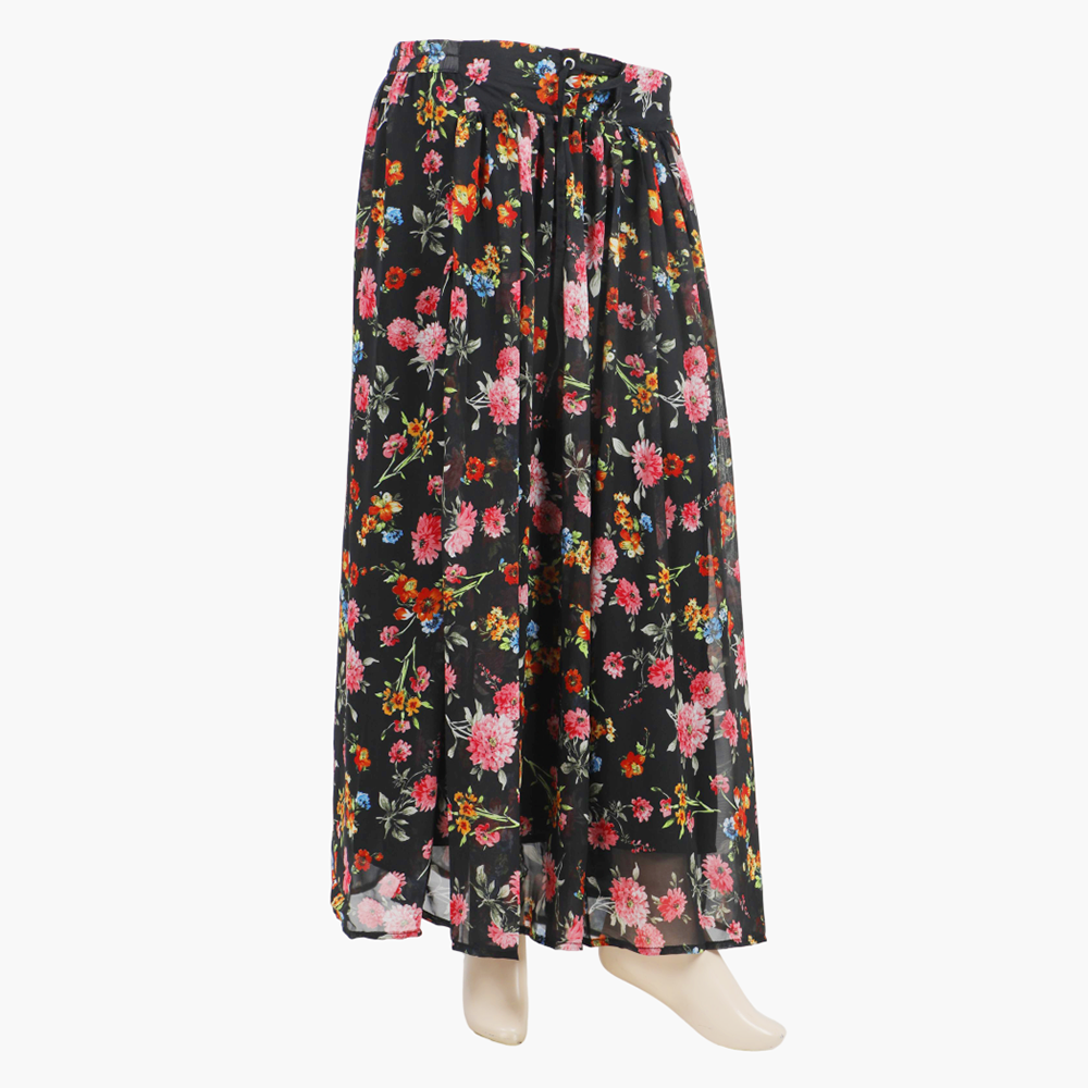 Women's Western Printed Skirt Eyelet Style - Black, Women Pajamas, Chase Value, Chase Value
