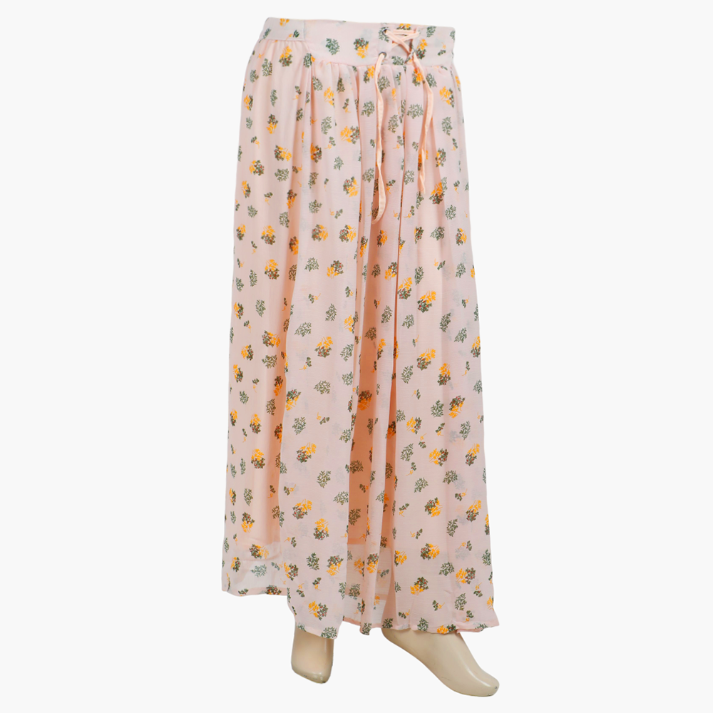 Women's Western Printed Skirt Eyelet Style - Peach, Women Pajamas, Chase Value, Chase Value