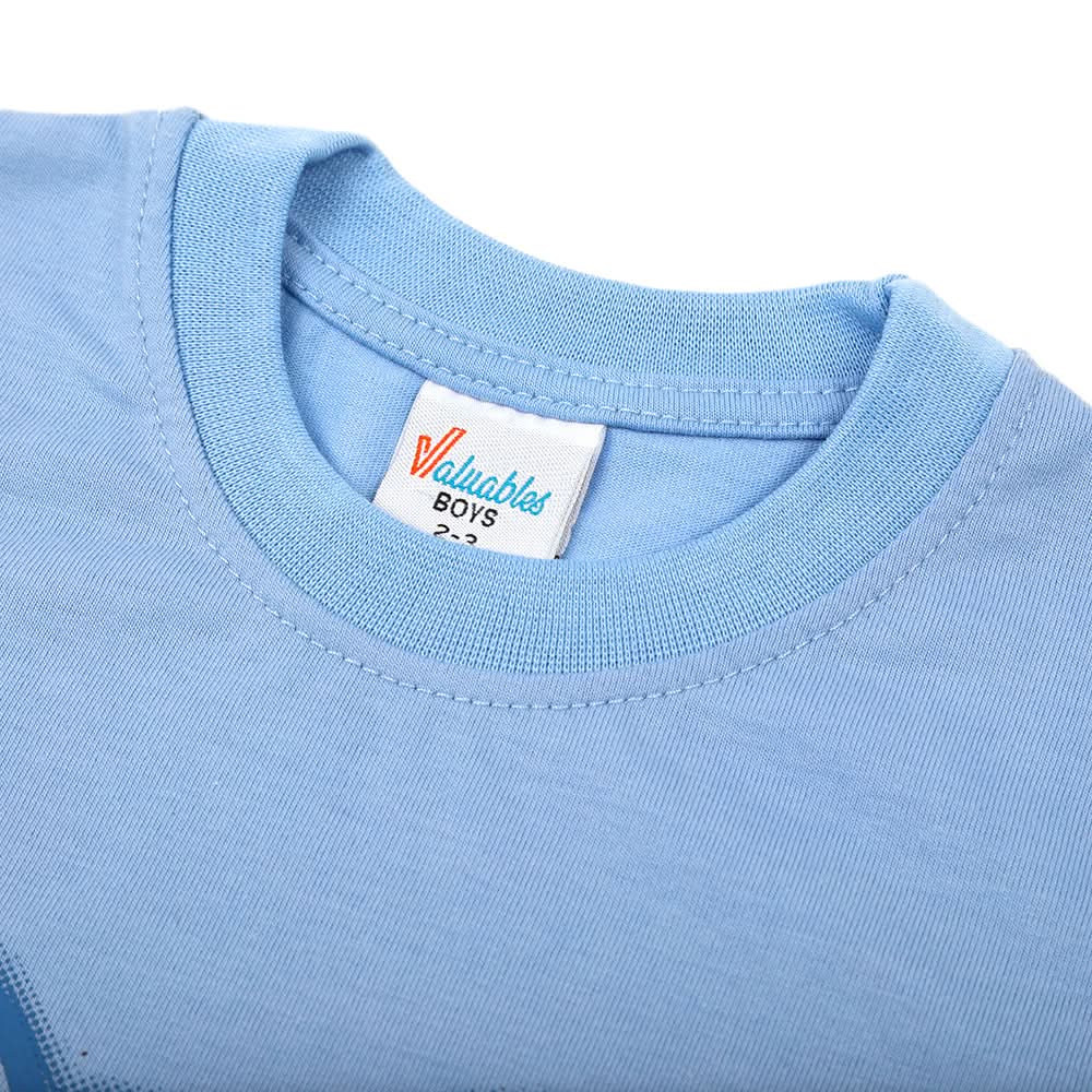 Boys Full Sleeves T-Shirt - Sky Blue, Boys T-Shirts, Chase Value, Chase Value