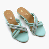 Girls Heel Slipper - Green, Girls Heels, Chase Value, Chase Value