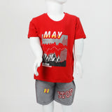 Boys Half Sleeves Suit - Red, Boys Sets & Suits, Chase Value, Chase Value