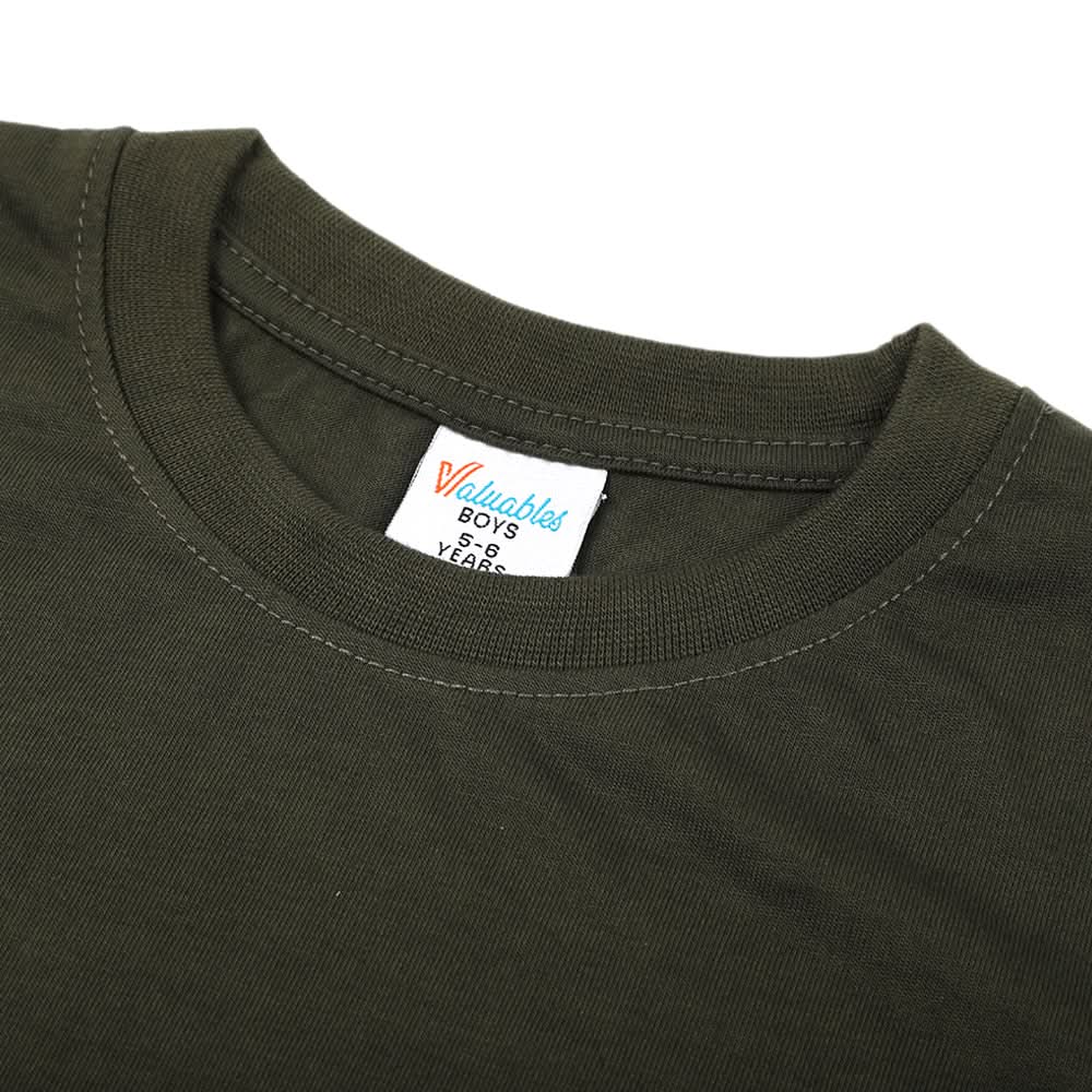 Boys Full Sleeves T-Shirt - Olive Green, Boys T-Shirts, Chase Value, Chase Value