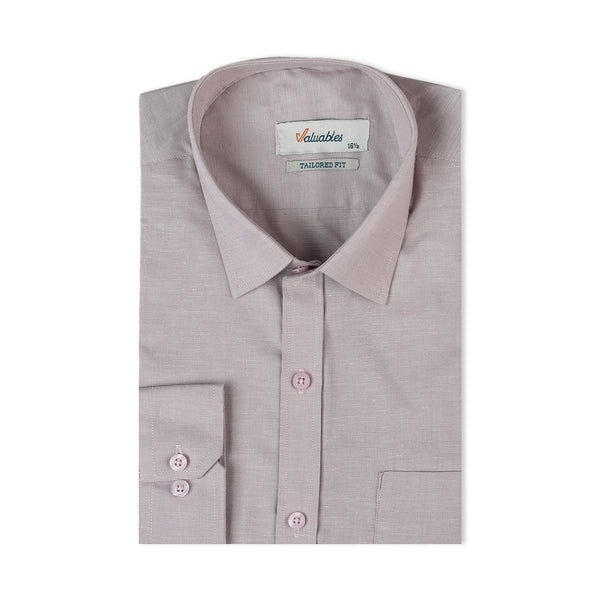 Valuable Men's Formal Chambray Shirt - Light Pink