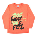 Boys Full Sleeves T-Shirt - Peach, Boys T-Shirts, Chase Value, Chase Value