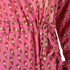 Women's Printed Abaya Belt - Pink
