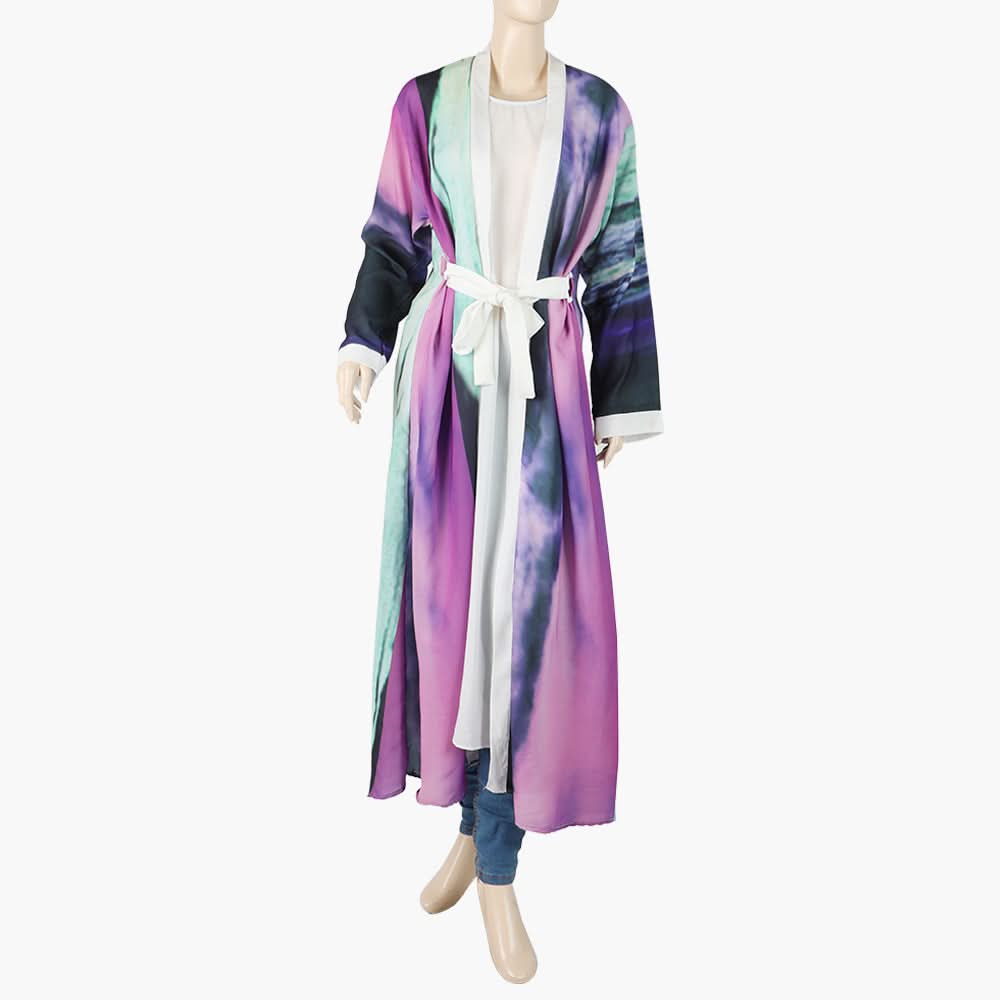 Women's Printed Abaya Coat Style - Multi Color, Women Abayas, Chase Value, Chase Value