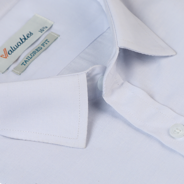 Valuable Men's Formal Chambray Shirt - White