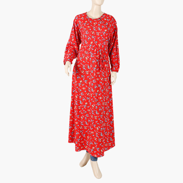 Women's Printed Abaya Belt - Red
