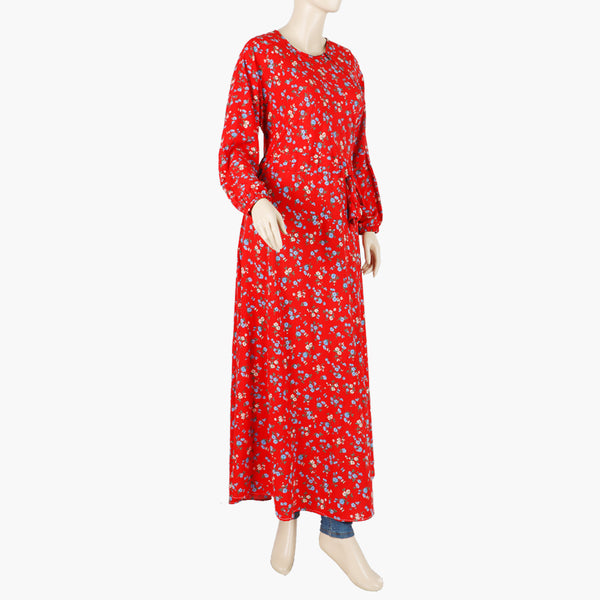 Women's Printed Abaya Belt - Red