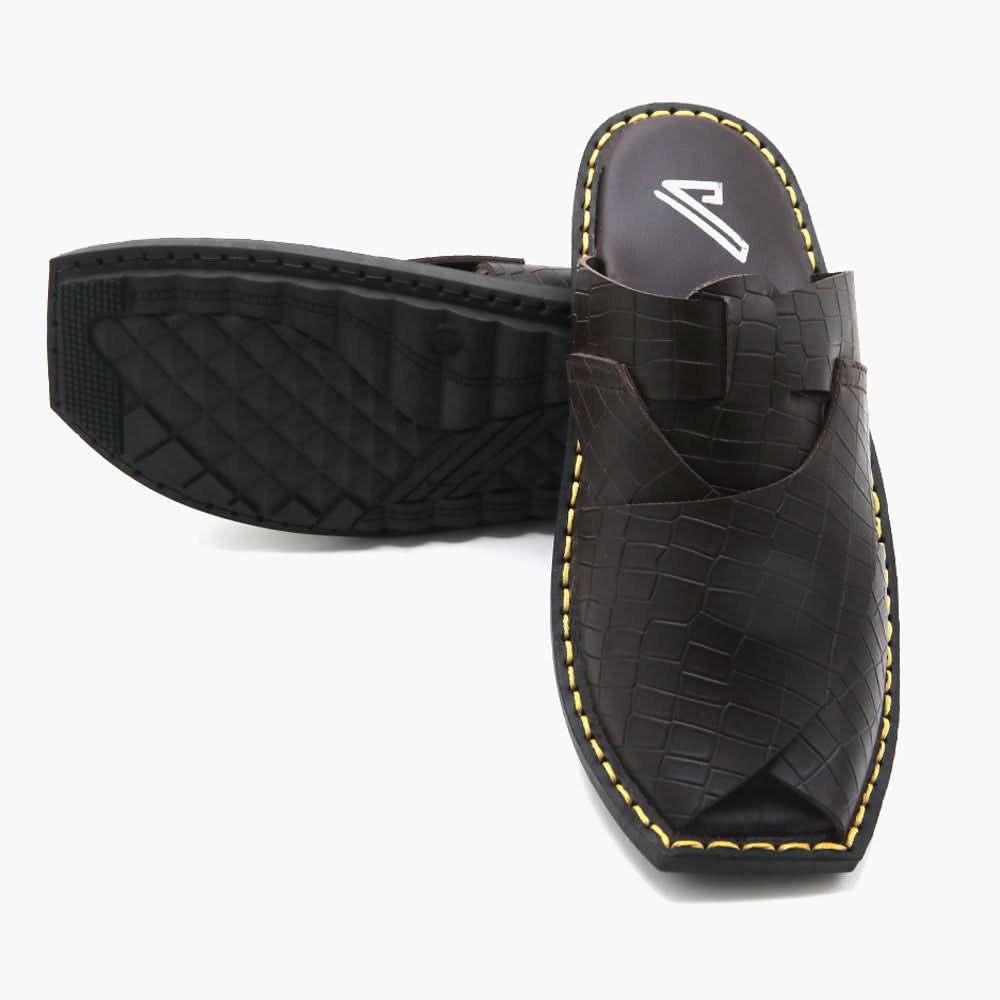 Men's Backless Peshawari Sandal - Brown, Men's Sandals, Chase Value, Chase Value