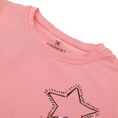 Eminent Girls Full Sleeves T-Shirt - Flamingo Pink