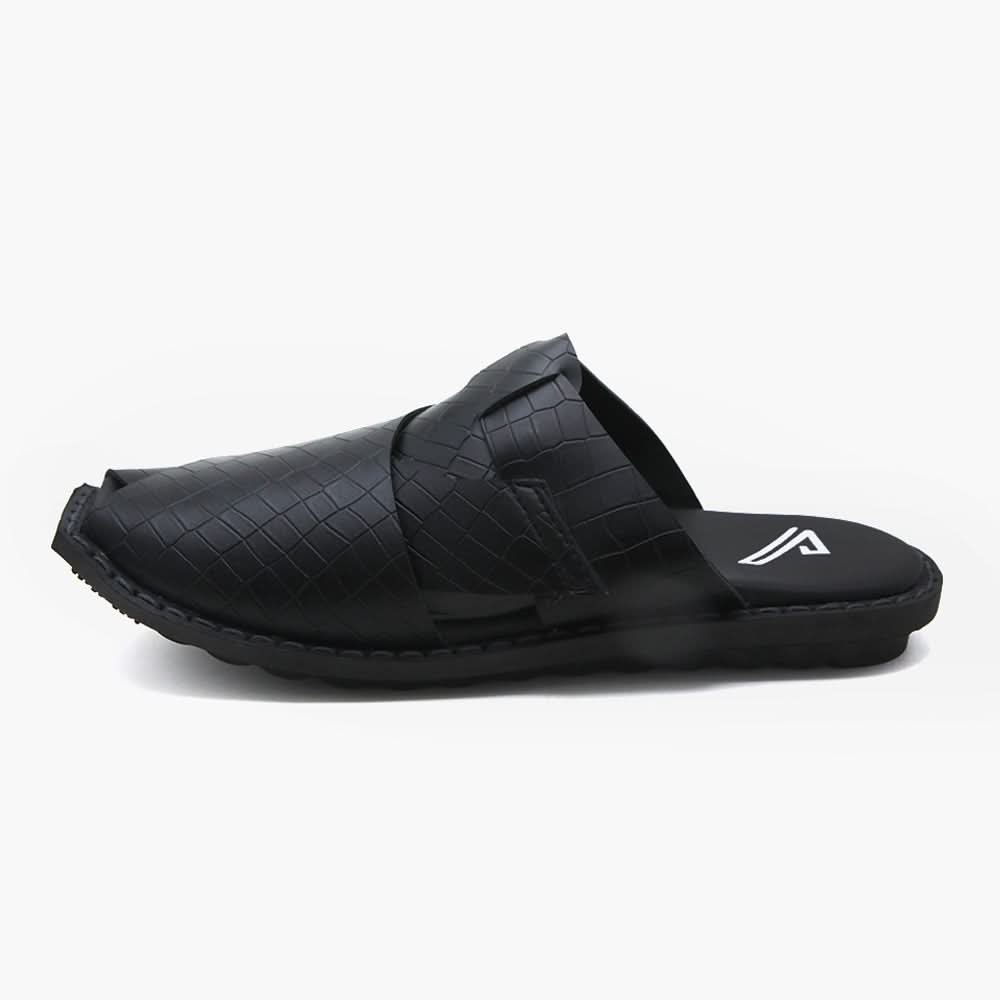Men's Backless Peshawari Sandal - Black, Men's Sandals, Chase Value, Chase Value