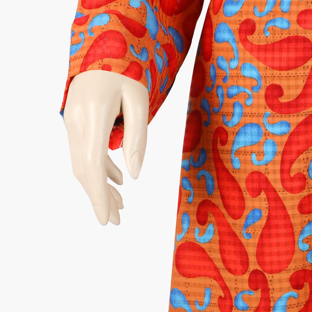Women's Abaya Front Open - Orange, Women Abayas, Chase Value, Chase Value