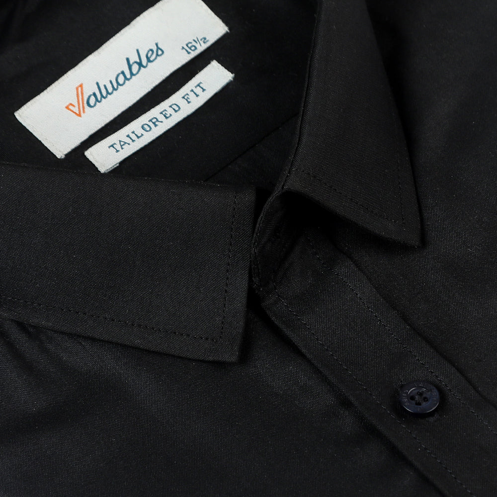 Valuable Men's Formal Plain Shirt - Black, Men's Shirts, Chase Value, Chase Value