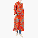Women's Abaya Front Open - Orange, Women Abayas, Chase Value, Chase Value