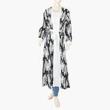 Women's Printed Abaya Coat Style - Multi Color, Women Abayas, Chase Value, Chase Value