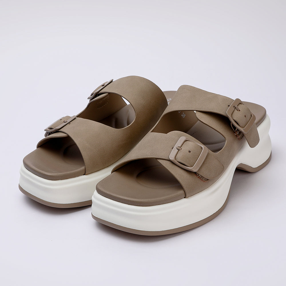 Eminent Women's Softy Slipper - Khaki, Women Slippers, Chase Value, Chase Value