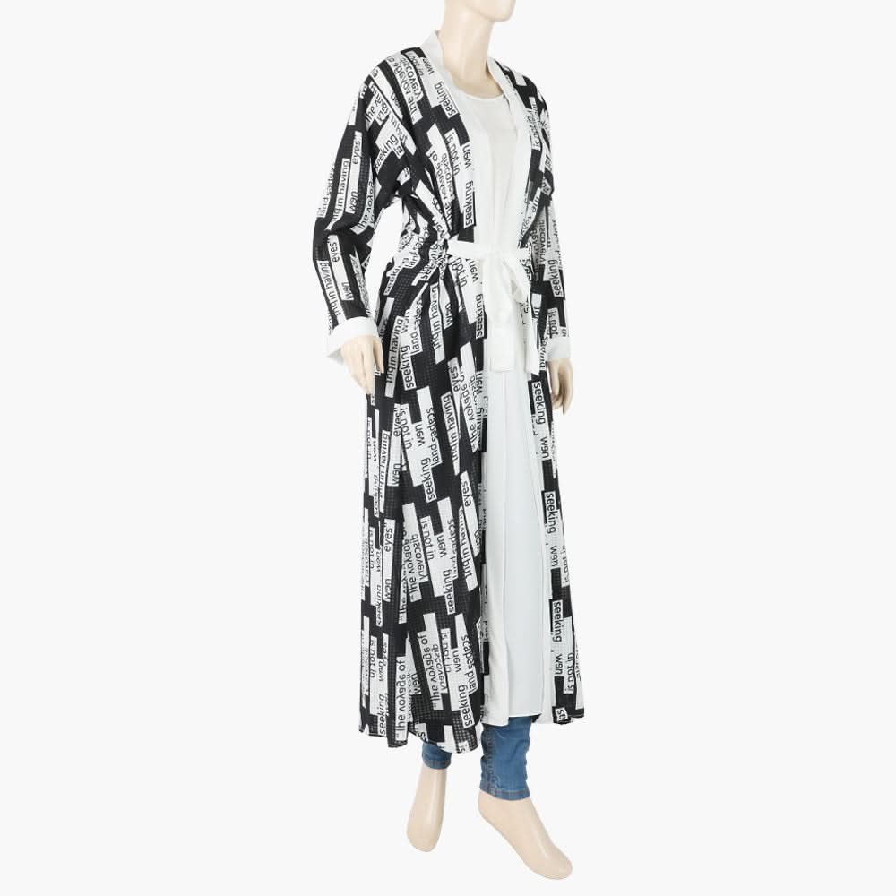 Women's Printed Abaya Coat Style - Multi Color, Women Abayas, Chase Value, Chase Value