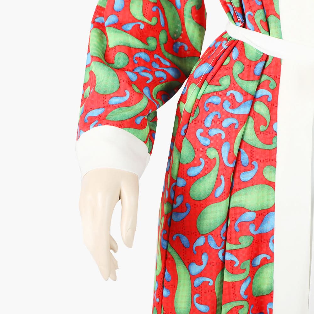 Women's Printed Abaya Coat Style - Multi Color, Women Abayas, Chase Value, Chase Value