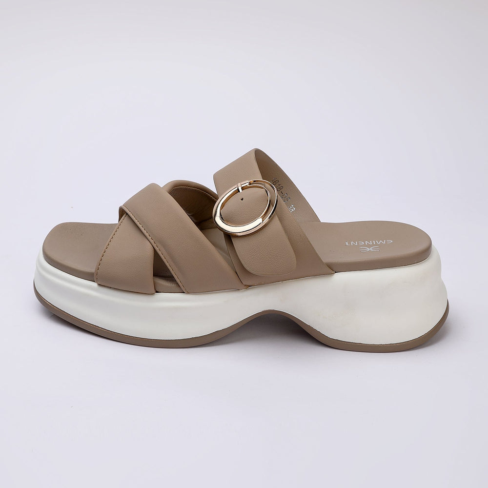 Eminent Women's Softy Slipper - Khaki, Women Slippers, Chase Value, Chase Value