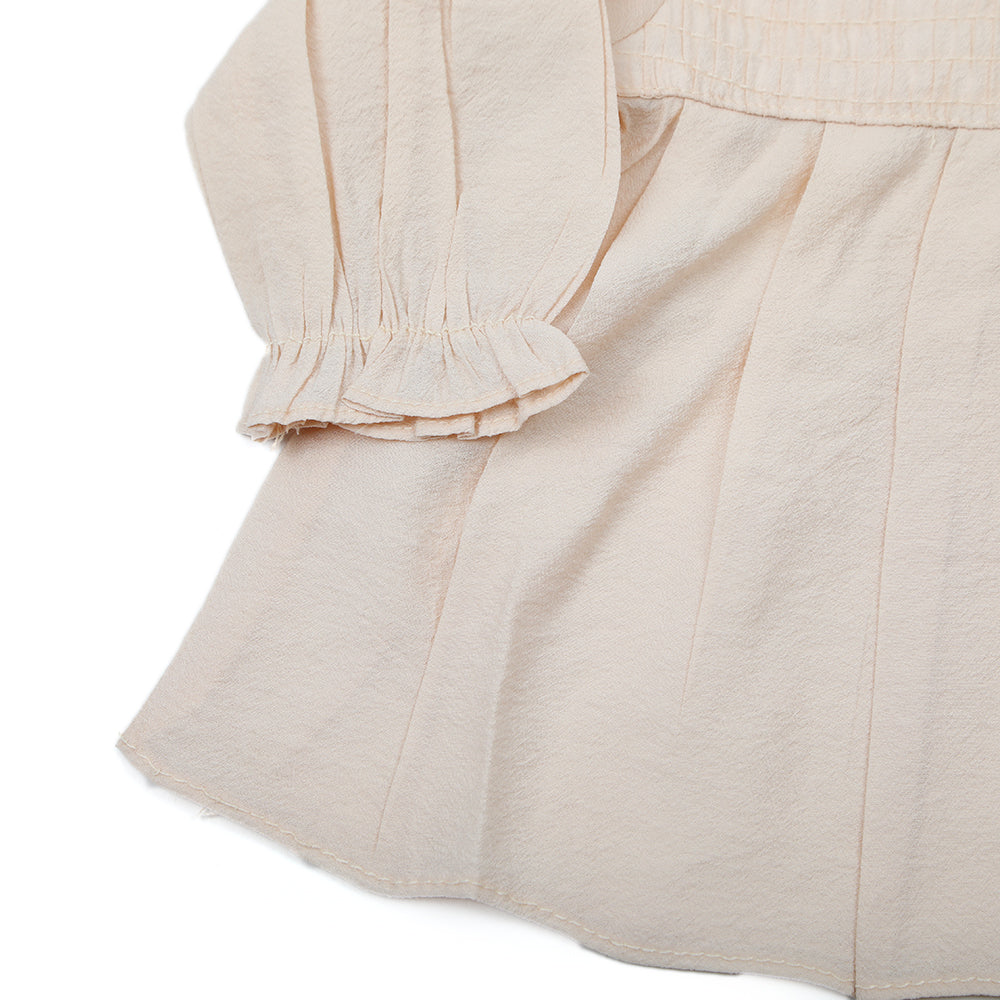 Newborn Girls Full Sleeves Frock - Peach, Newborn Girls Frocks, Chase Value, Chase Value