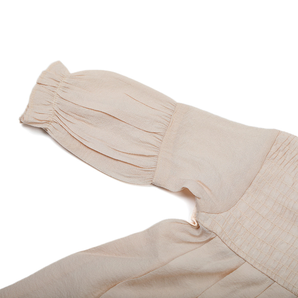 Newborn Girls Full Sleeves Frock - Peach, Newborn Girls Frocks, Chase Value, Chase Value